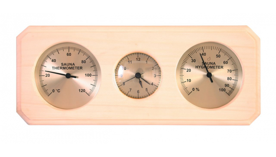 Термогигрометр с часами вне сауны SAWO 260-THD 